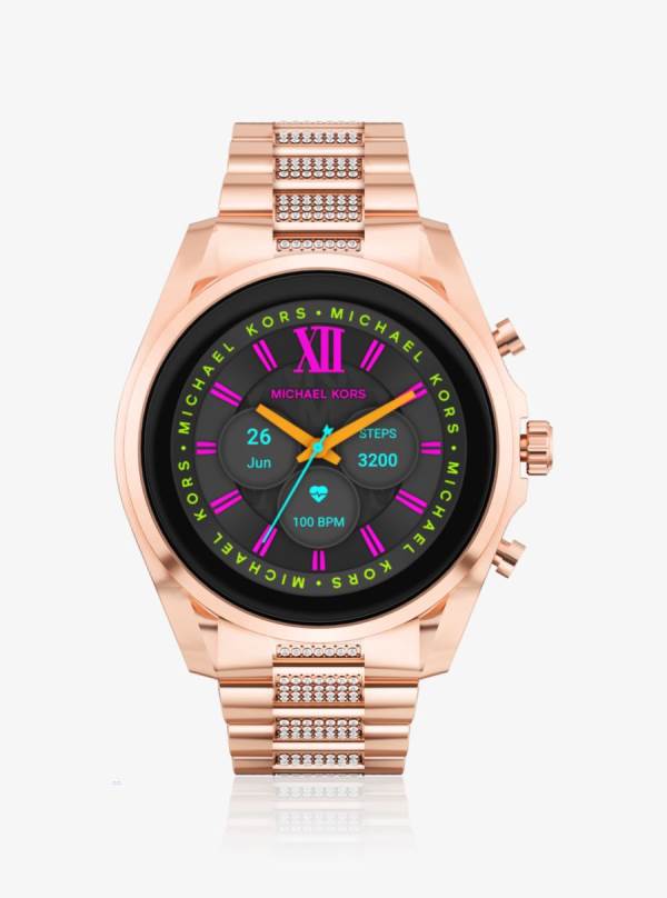 Damske Smart Hodinky Michael Kors Gen 6 Bradshaw Pavé Ruzove Zlate - Hodinky Michael Kors Akcia | ZHBMK-3582